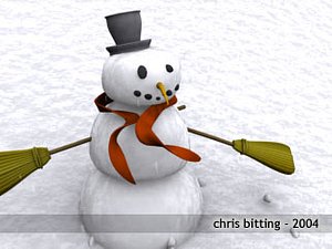 3d classic snow man model