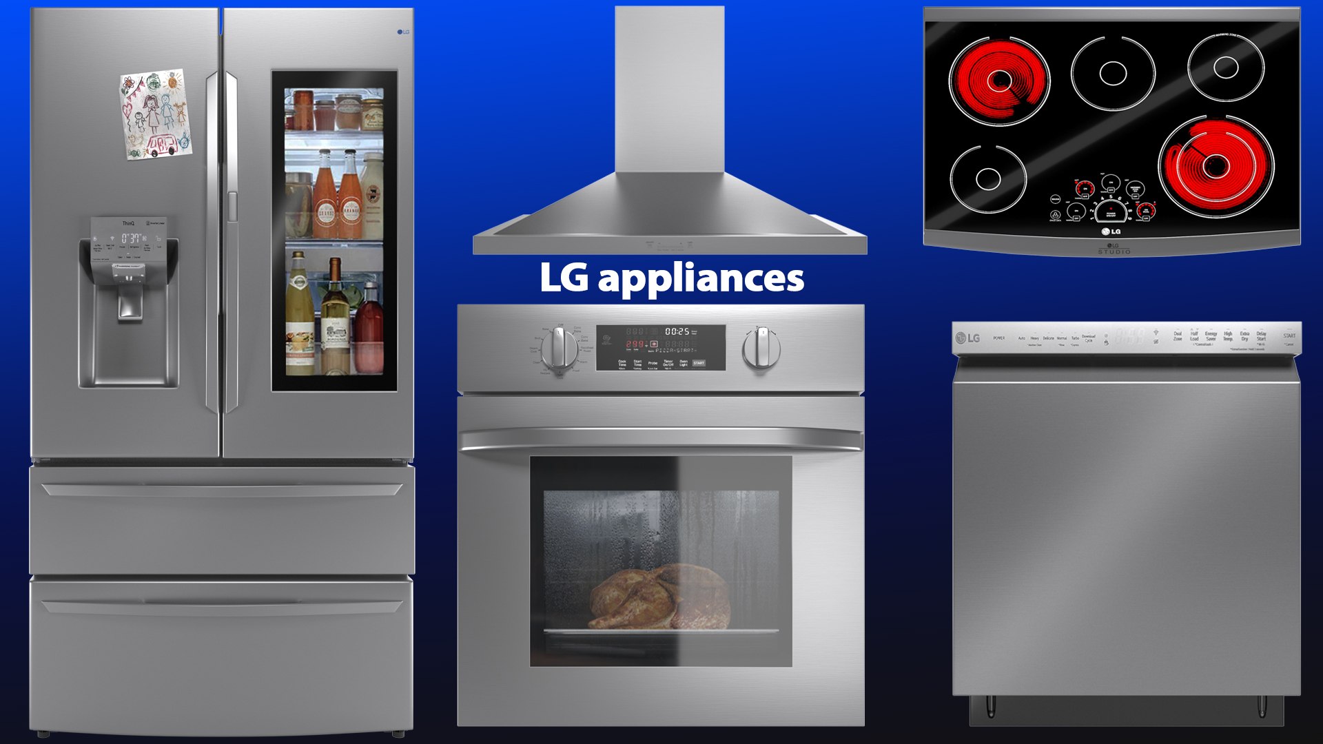 LG kitchen appliances set | 3D model