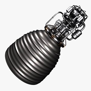 3d rocket engine model