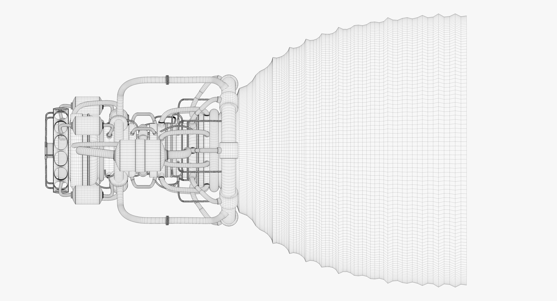 3d Rocket Engine Model