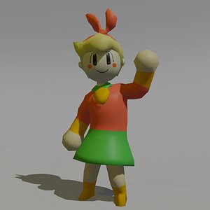 3D model Bonnie hat VR / AR / low-poly rigged