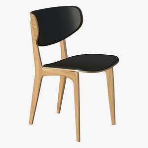 3D model Wooden Dining Chair Modern