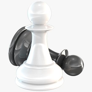 Peão de xadrez - Chess pawn, 3D CAD Model Library