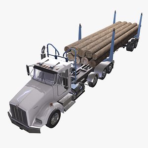 Kenworth T800 Log Truck 3D