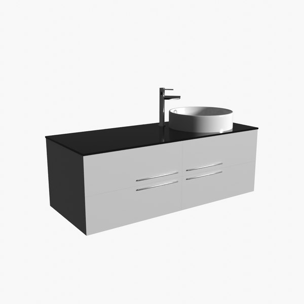 3D WallMounted Sink Unit model TurboSquid 2012492