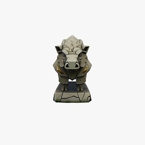 Stylized Boar Statue