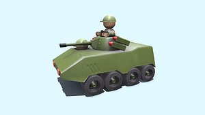 Toy Tank Low-poly PBR