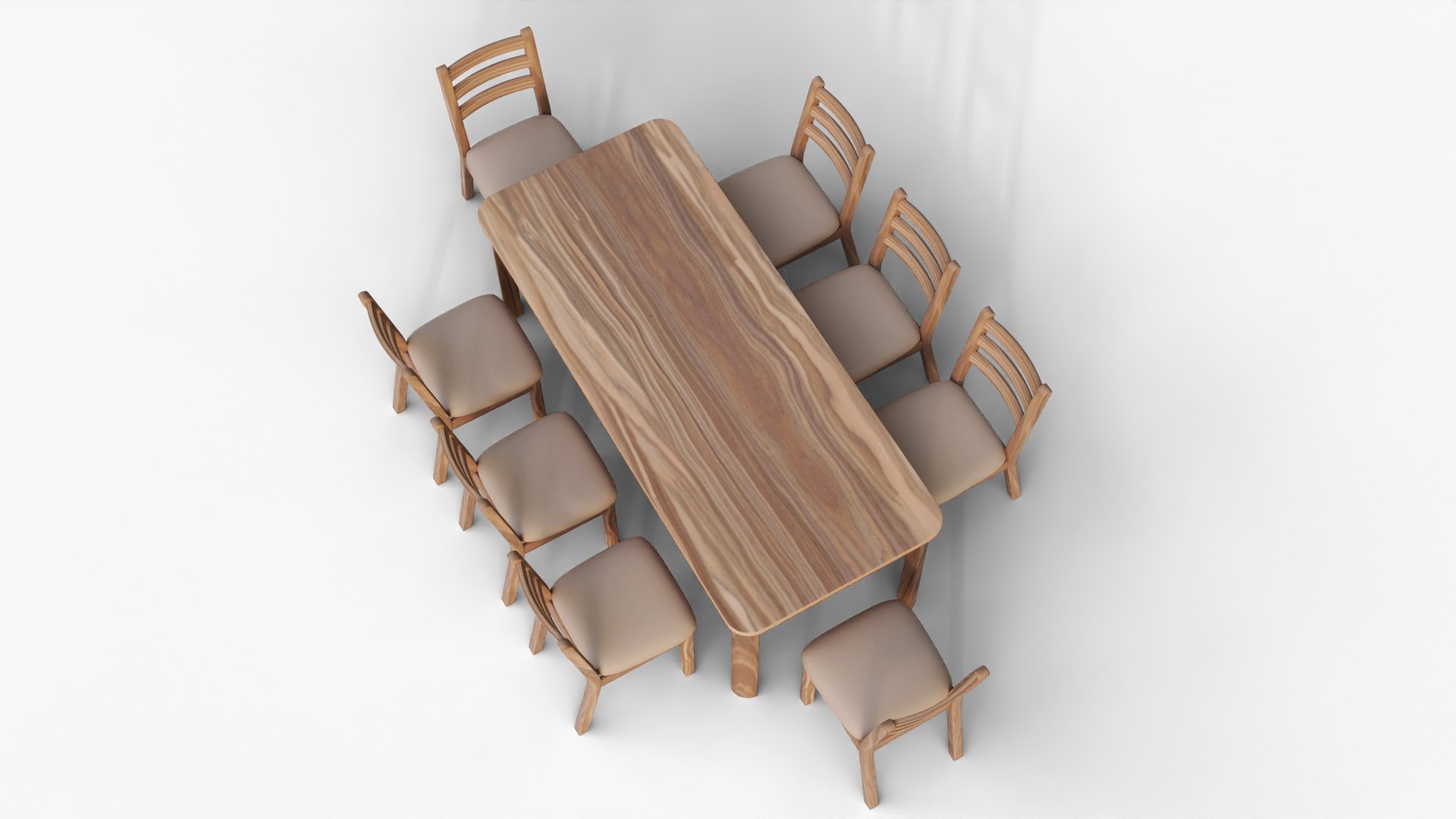 Realistic Wooden Dining Table with 8 Cushioned Chairs - PBR Textured Furniture 3D Model for Interior 3D https://p.turbosquid.com/ts-thumb/p7/R4PS5y/Tg/130004copy/png/1761018084/1920x1080/fit_q87/94ef16c02833c7be186cb69a1f232898d2096baa/130004copy.jpg