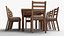 Realistic Wooden Dining Table with 8 Cushioned Chairs - PBR Textured Furniture 3D Model for Interior