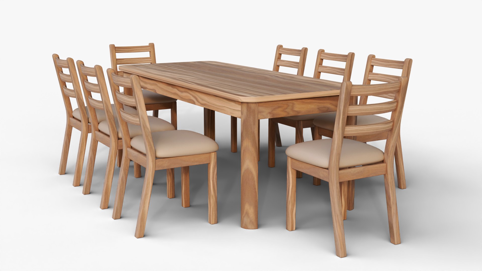 Realistic Wooden Dining Table with 8 Cushioned Chairs - PBR Textured Furniture 3D Model for Interior 3D https://p.turbosquid.com/ts-thumb/p7/R4PS5y/zT/130002copy/png/1761018083/1920x1080/fit_q87/8407bfe1c7b95c9ddcf79a3ecc75e0a0fea85fc7/130002copy.jpg
