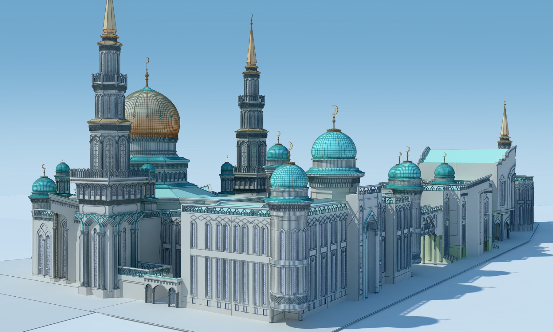 3D Mosque City Model - TurboSquid 1951039