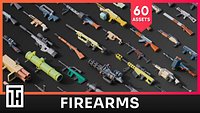 Firearms Low Poly Cartoon Weapons Pack