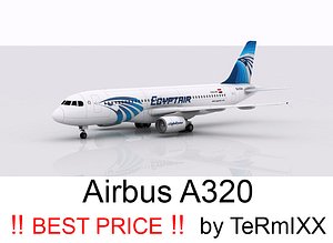 airbus a320 egyptair 3d model