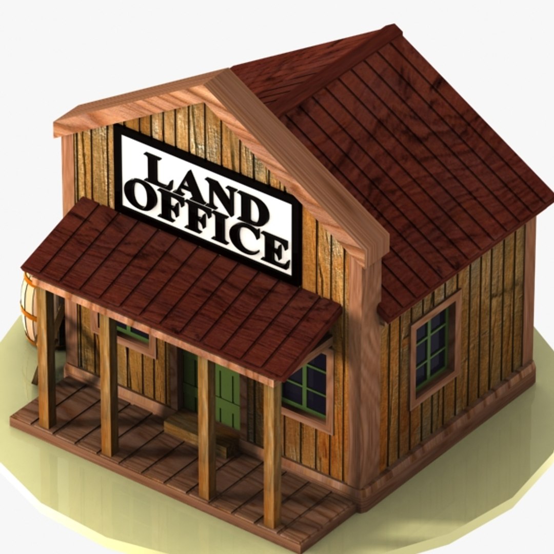 Cartoon Western Building 3ds