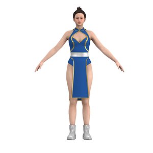 3D model Chun Li Gaming costume