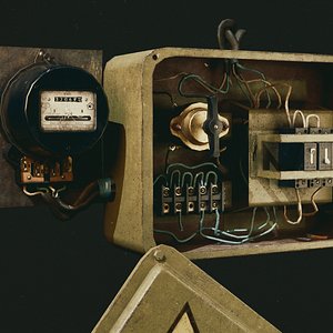 Switchboard Electric board Electricity meter Low-poly