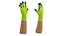 Hands in Safety Work Gloves Green Rigged