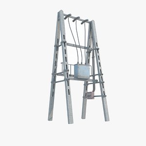 Old style anti transformer tower 3D