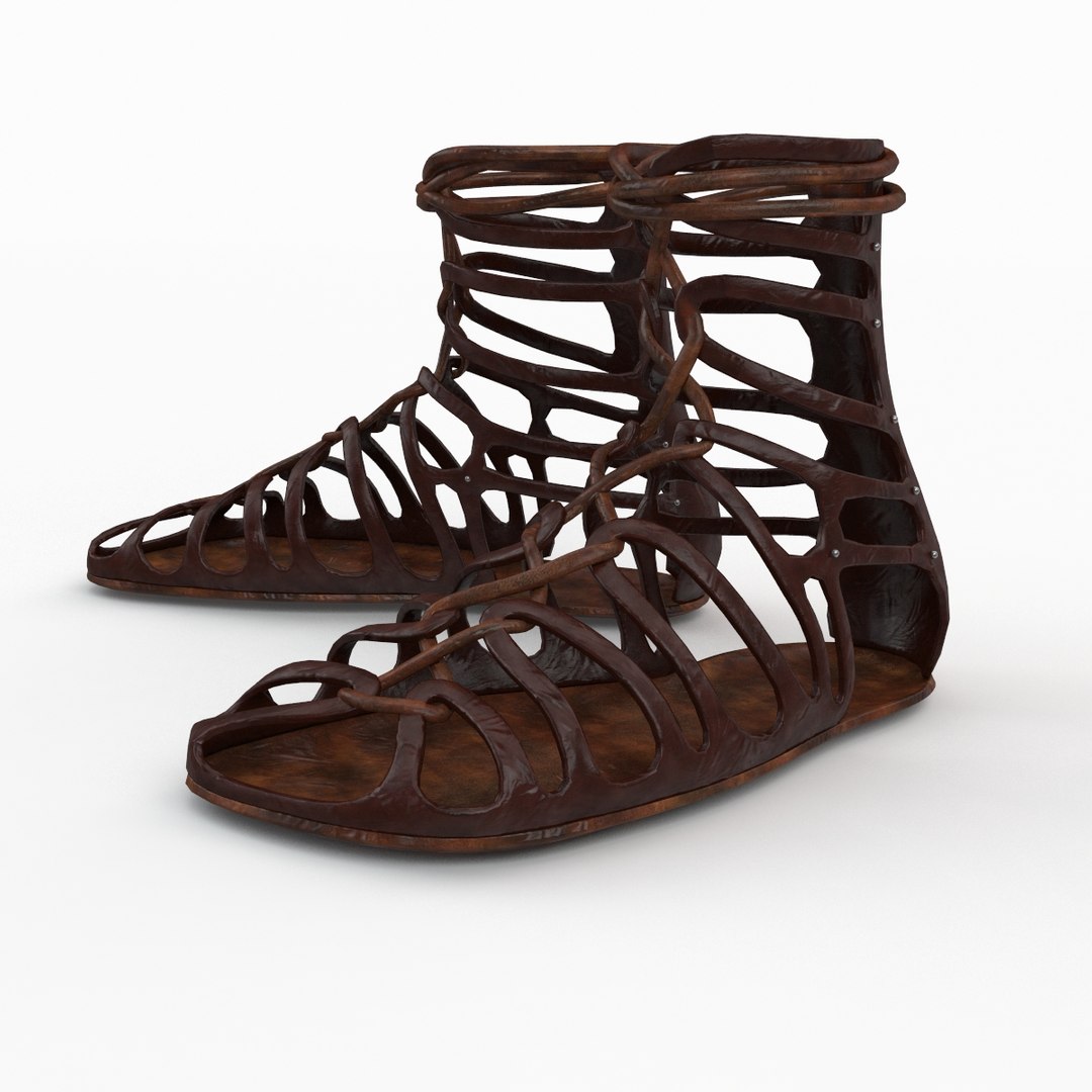 3d roman sandals