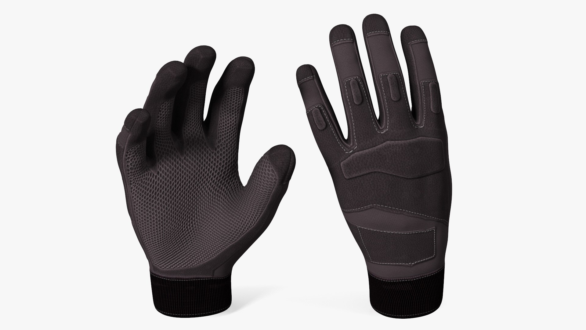 Tactical Military Gloves 3D model preview