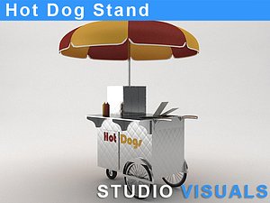 hot dog stand 3d model