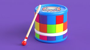 Toy 3 and Toy 4 and Toy 5 Drum Music Toy for kids 3D model