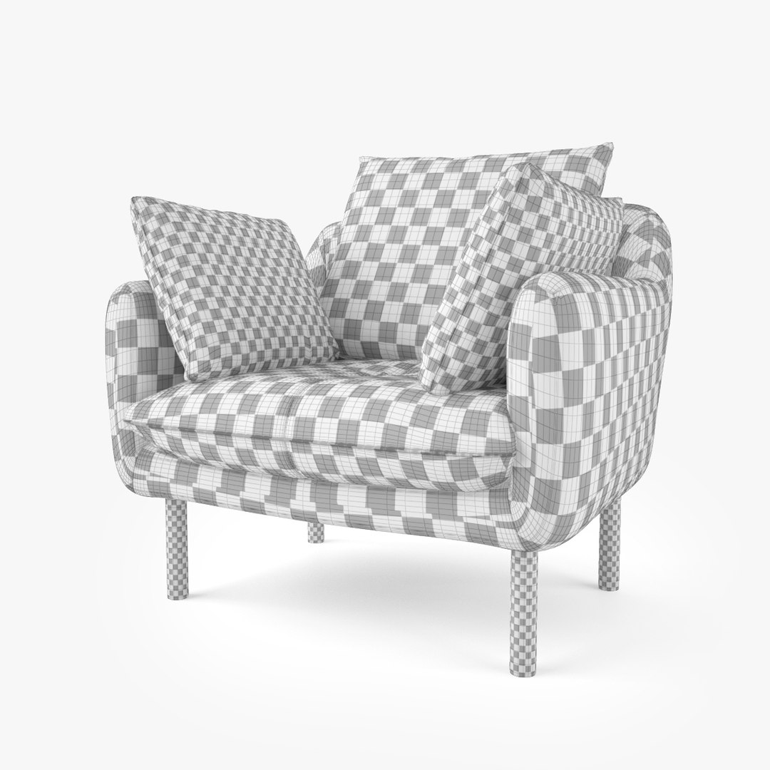 Jardan Andy Sofa Armchair 3D Model TurboSquid 1521899