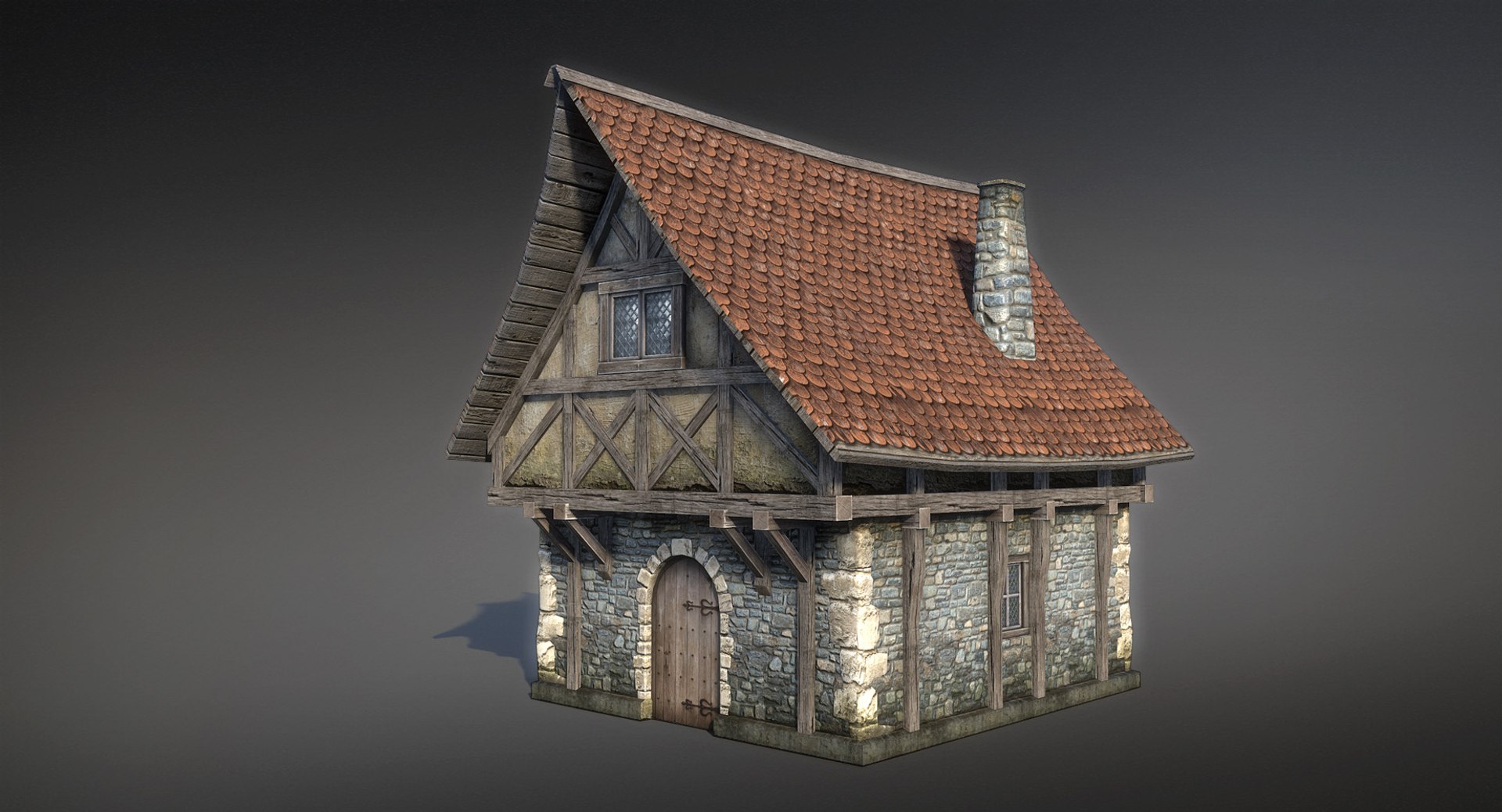 Medieval Fantasy House 3d Model