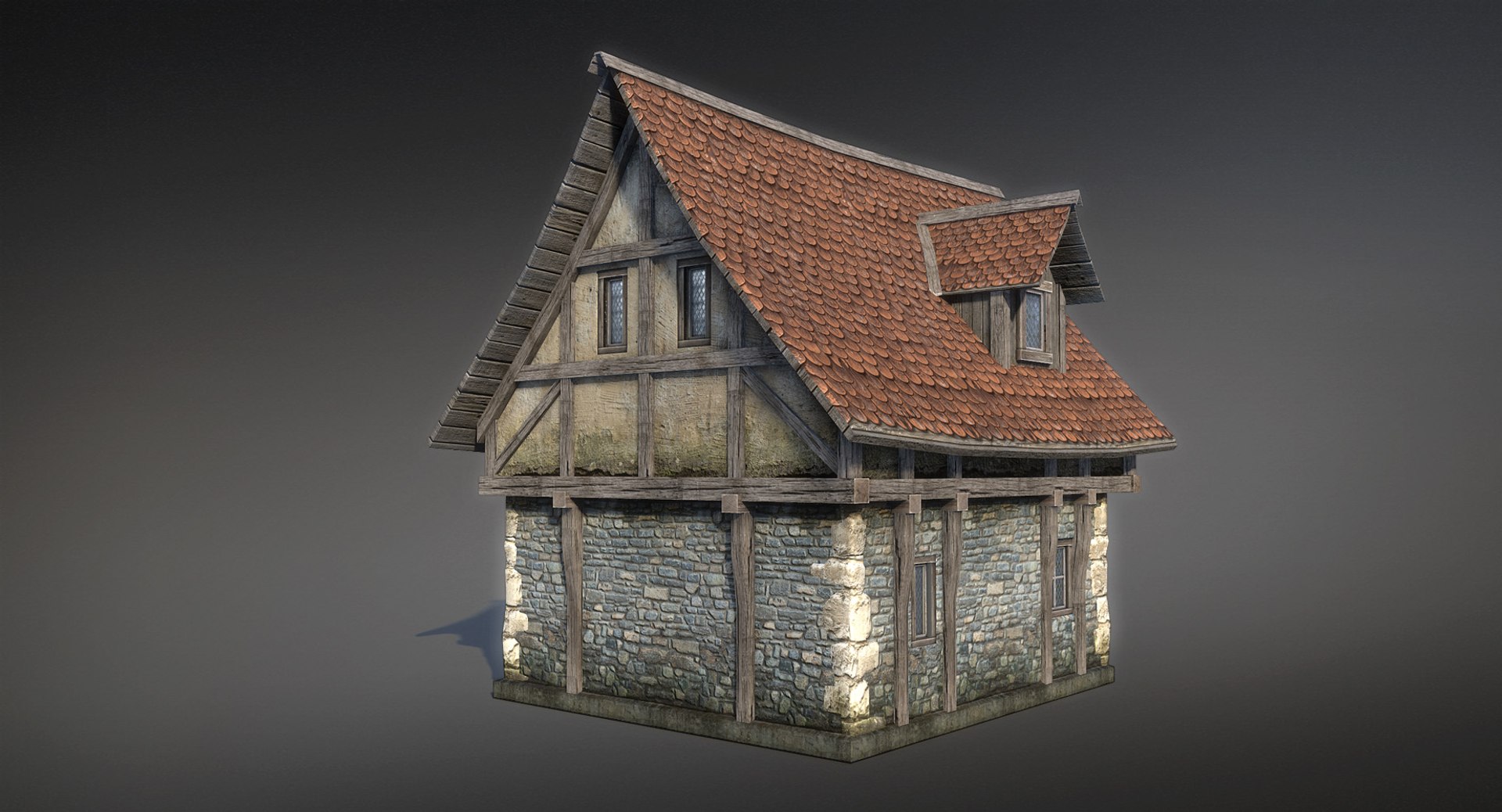 Medieval Fantasy House 3d Model