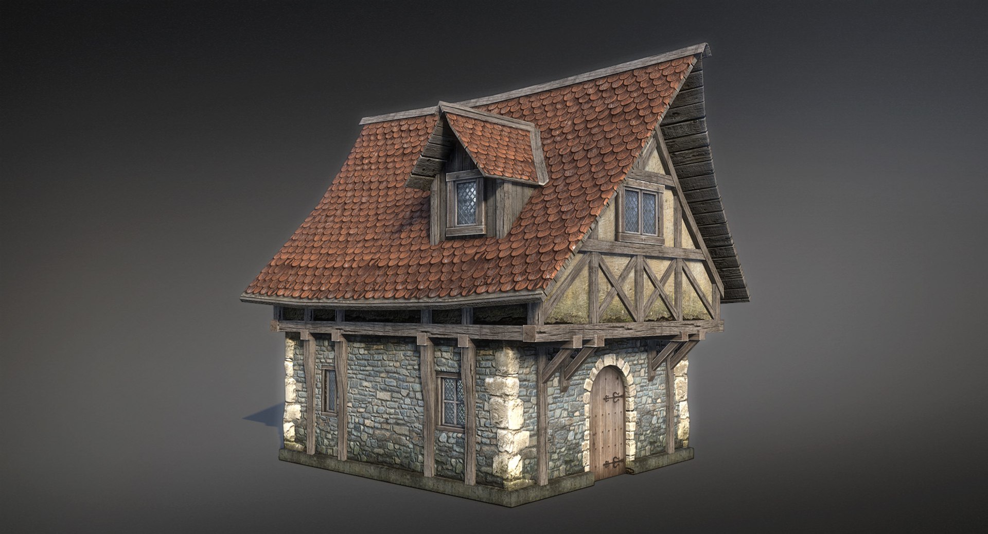 Medieval Fantasy House 3d Model