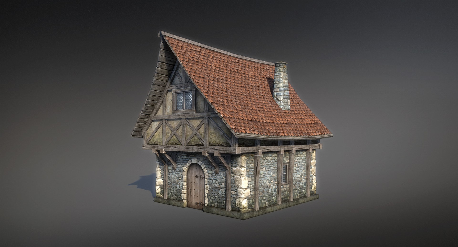 Medieval Fantasy House 3d Model