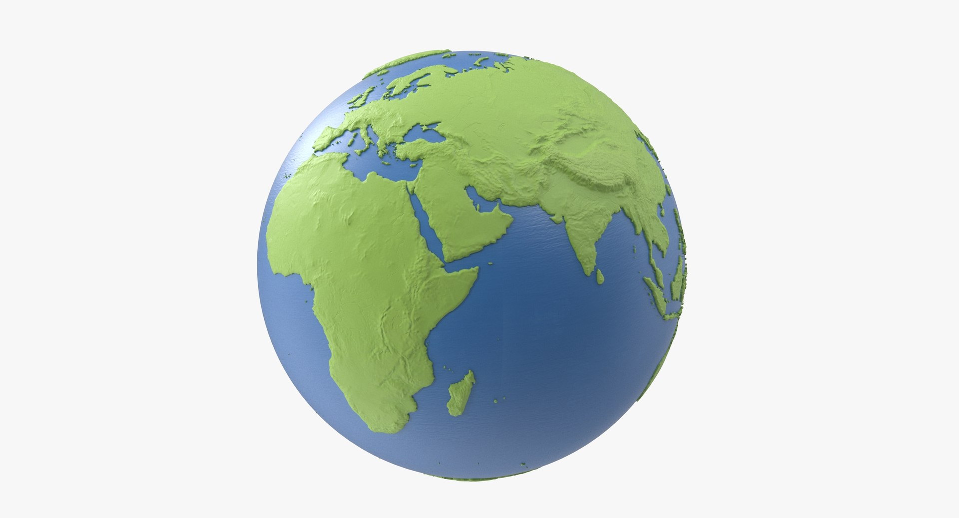 3D Solid Color Topographic Globe Model - TurboSquid 2316789