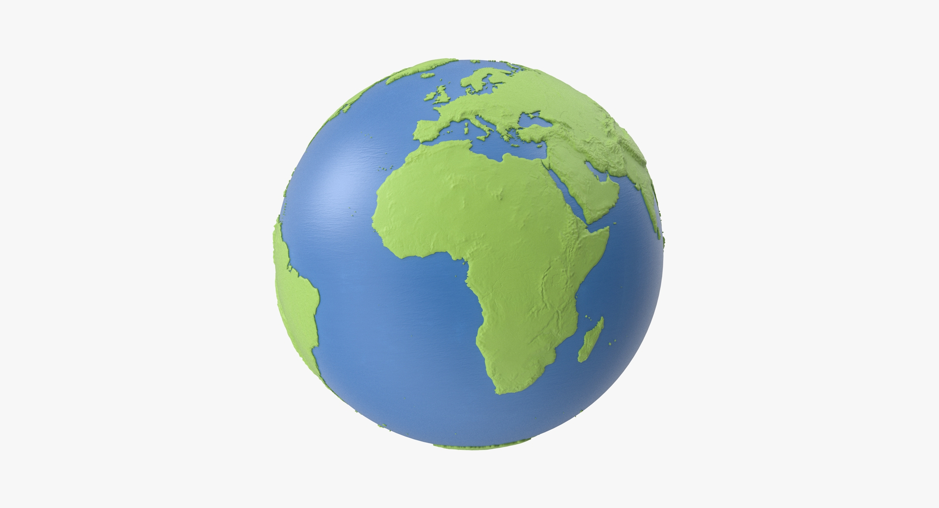 3D Solid Color Topographic Globe Model - TurboSquid 2316789