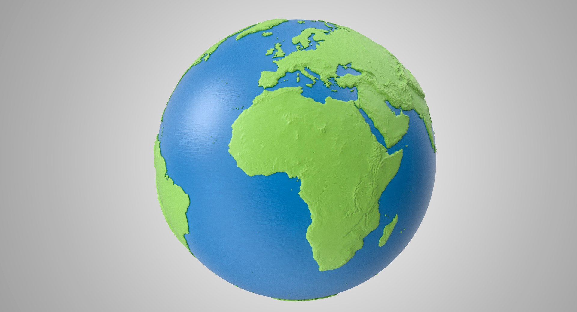 3D Solid Color Topographic Globe Model - TurboSquid 2316789