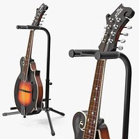 Classic Archtop Mandolin with Tripod Stand