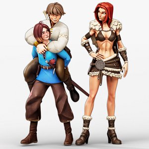 Teen Girl - Kid Boy - Female Shieldmaiden - Stylized Warrior Pack 4 - #66