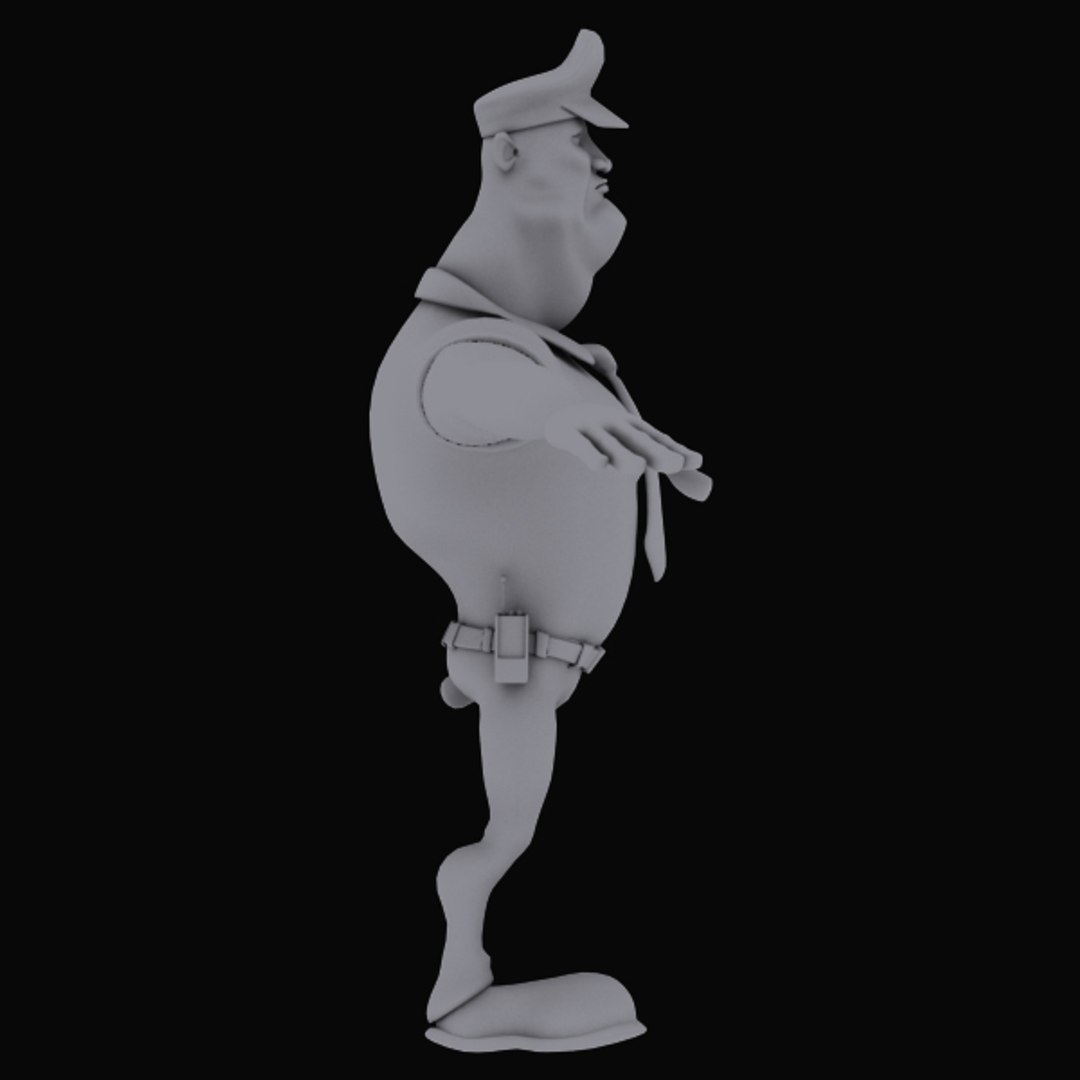 policeman man police 3d max