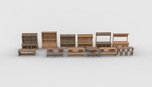 3D Furniture Asset set 3D model