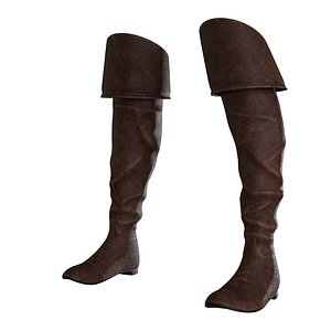 3D female boots model