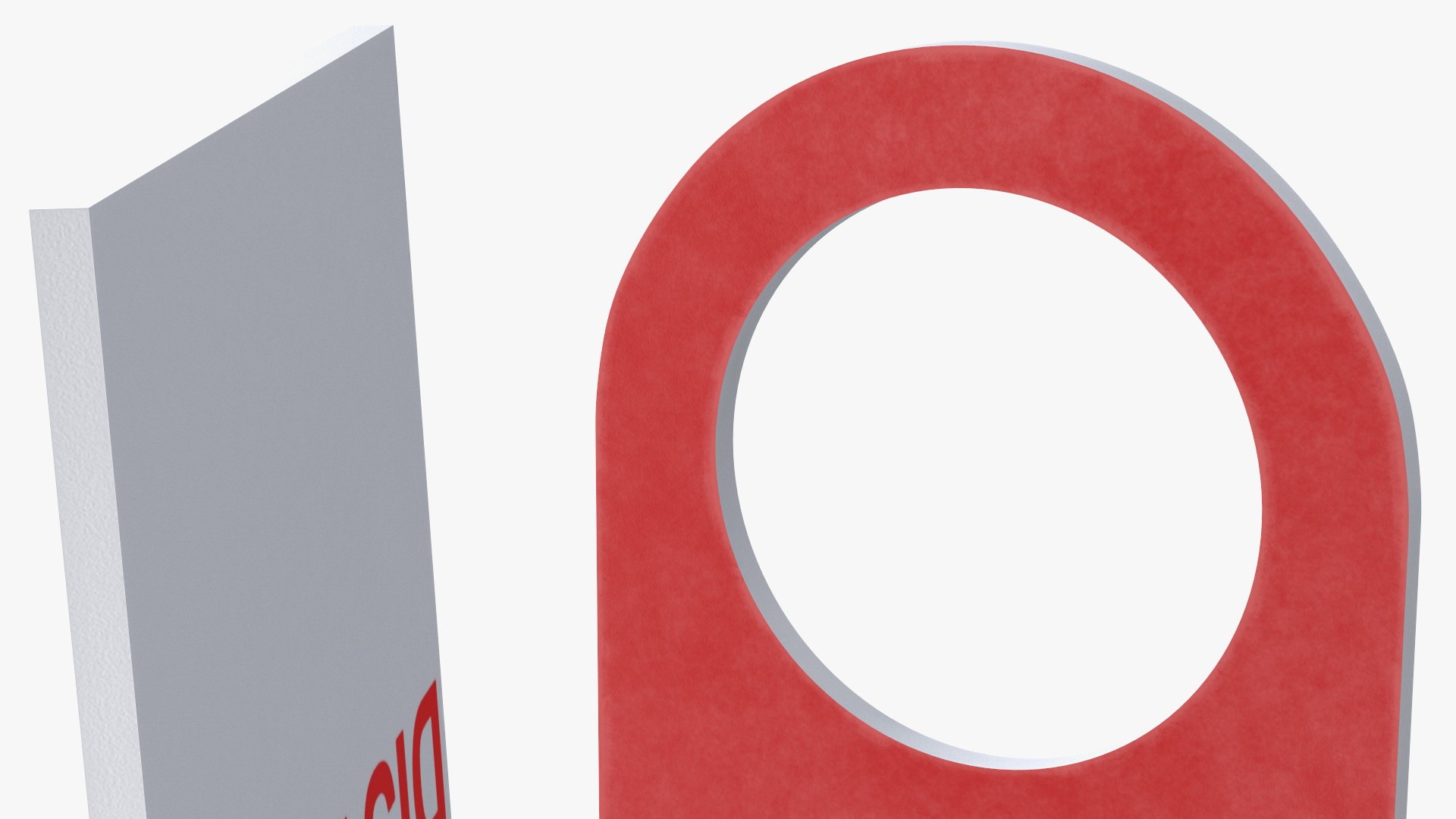 3D Hotel Door Hanger Do Not Disturb White Red model - TurboSquid 1891251