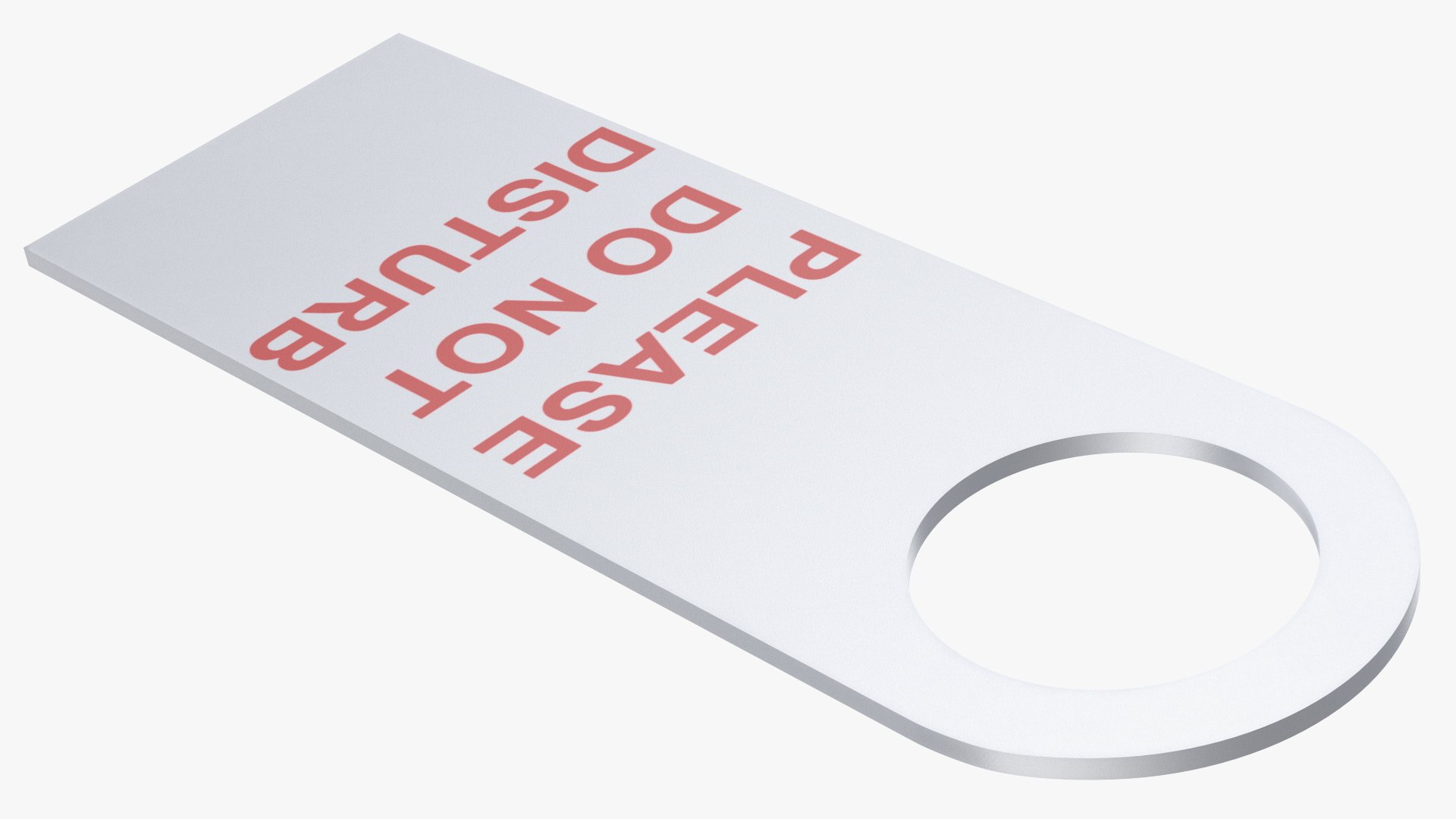 3D Hotel Door Hanger Do Not Disturb White Red model - TurboSquid 1891251
