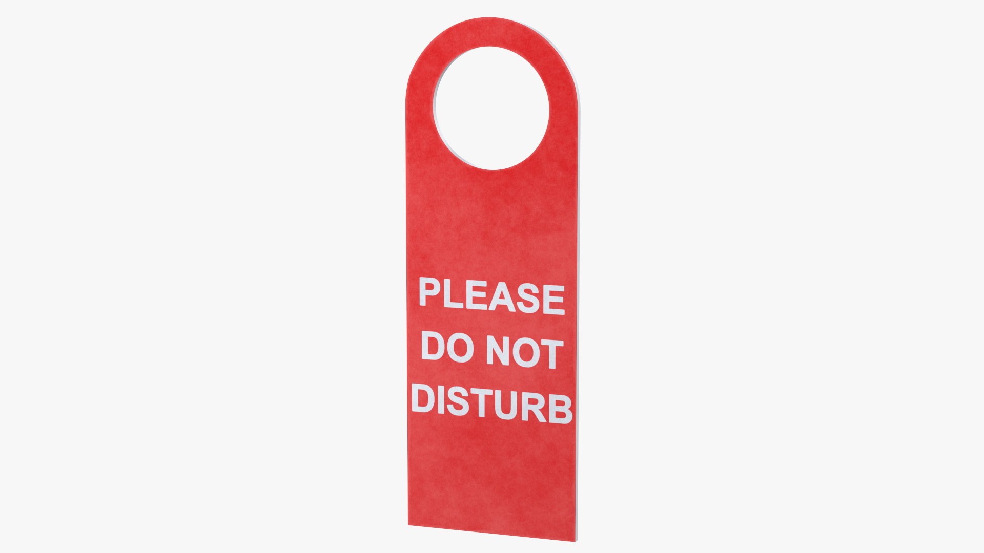 3D Hotel Door Hanger Do Not Disturb White Red model - TurboSquid 1891251