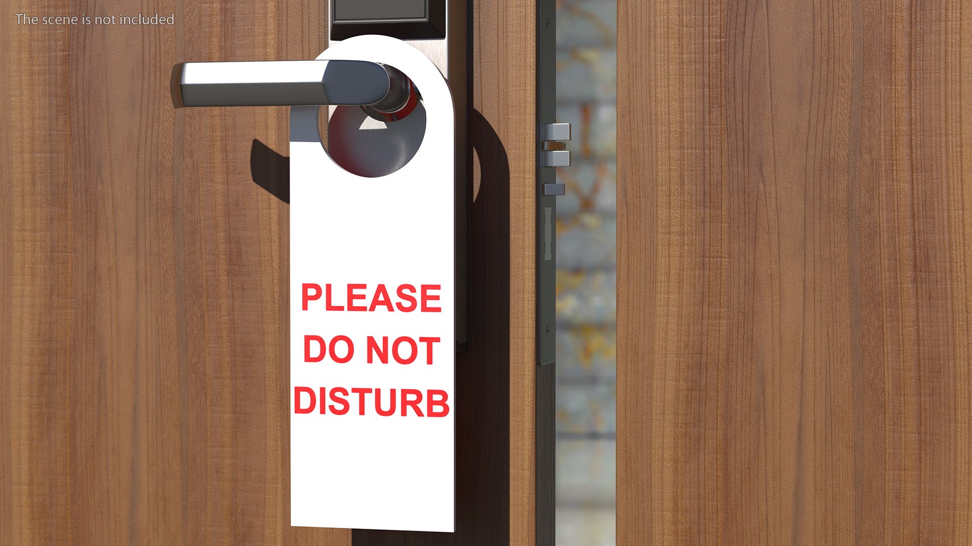 3D Hotel Door Hanger Do Not Disturb White Red Model - TurboSquid 1891251