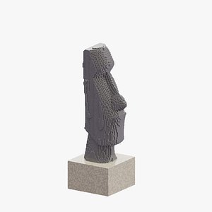 Voxel Moai Statue model