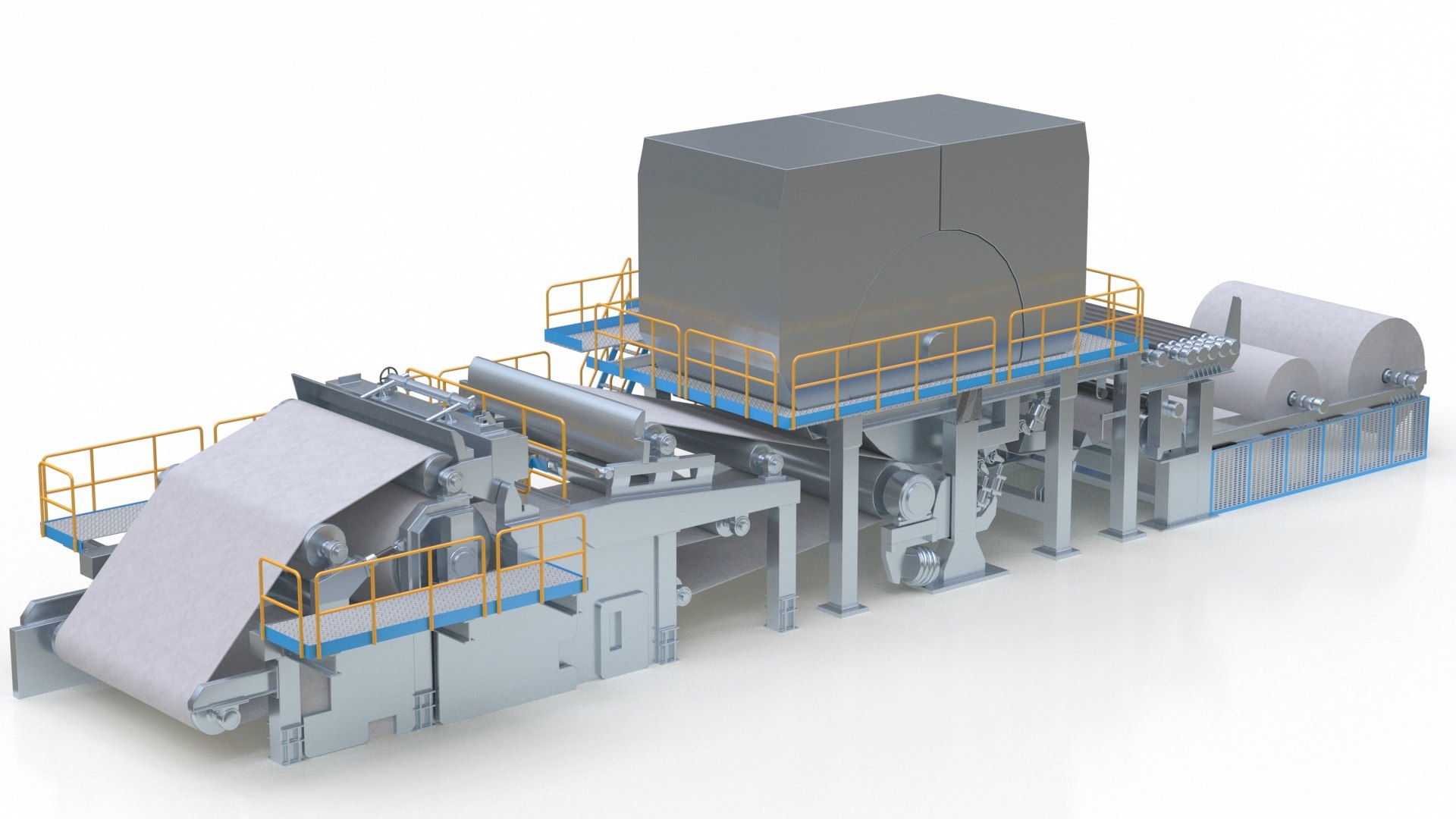 3D Paper Making Machine Model - TurboSquid 2265968