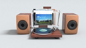 3D laos Record Player model