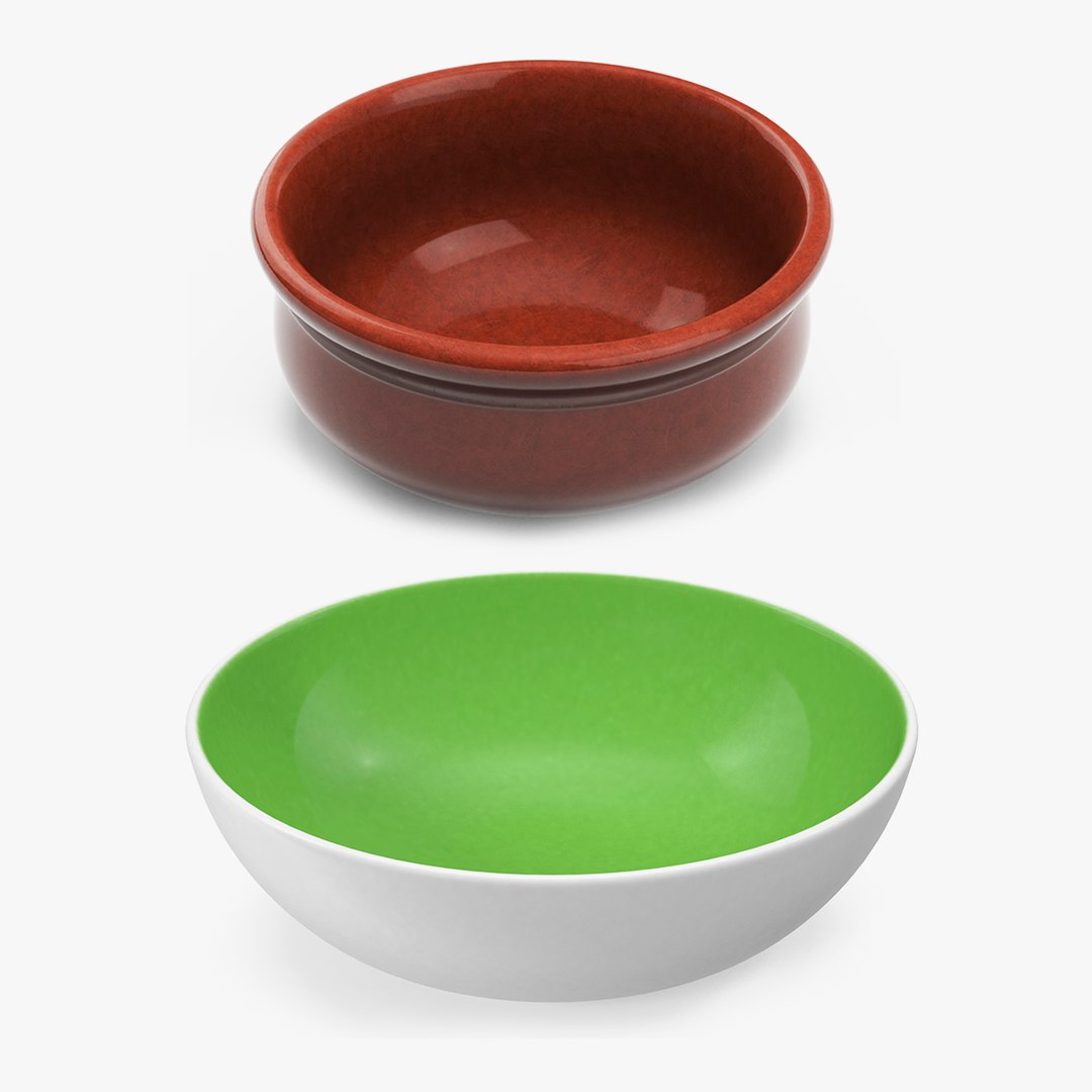Ceramic Bowls Collection 3D model preview