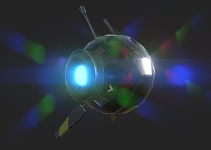Low Poly Flying Sphere Robot