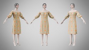 3D Dress 16 Retro Geometric Abstract
