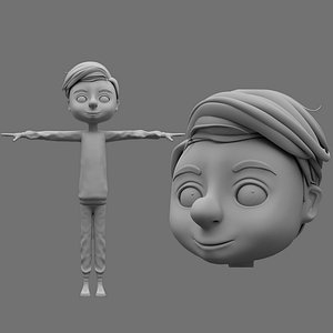 Stylized Boy Character Base Mesh